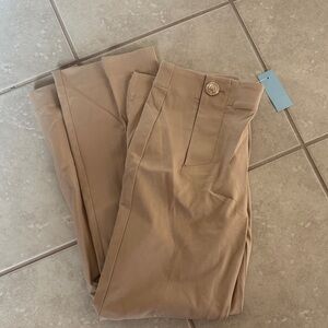 Ann Taylor Cropped Ankle Pants in Camel Tan
